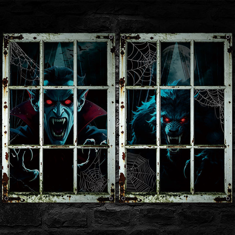 Cross-Border Halloween Horror Zombie Fake Window Flag Cloth Window Decoration Holiday Horror Curtain Vampire Hanging Cloth Cross-Border Halloween Horror Zombie Fake Window Flag Cloth Window Decoration Holiday Horror Curtain Vampire Hanging Cloth