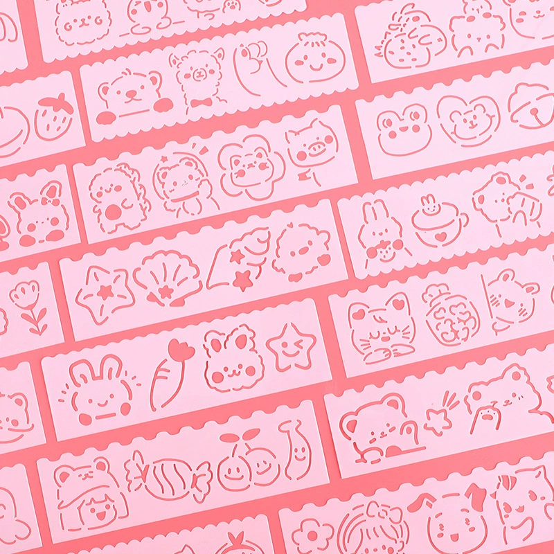 Симпатичный мультяшный полый шаблон рукописного отчета для детей начальной школы