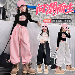 女童休閒褲秋裝2023新款兒童大童秋冬季韓版衛褲哈倫褲運動褲褲子