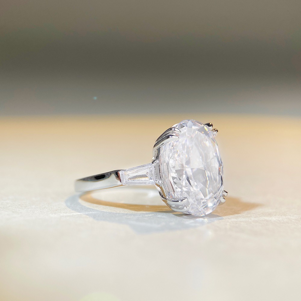 Simple Style Geometric Sterling Silver Plating Zircon Rings 1 Piece