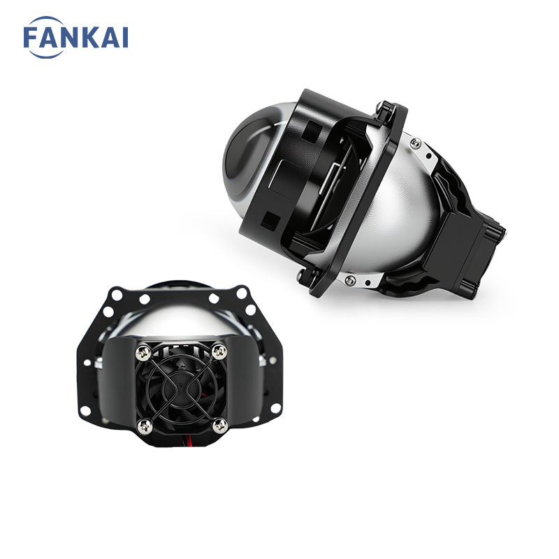 Coche LED faro 3-pulgadas doble lente de luz doble taza de luz corta modificado lejos y cerca integrado 50W ojo de pez lámpara de la motocicleta