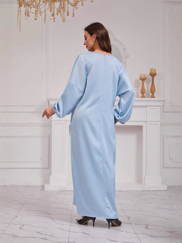 Spring New Middle Eastern Style Fashion Elegant Dubai Turkish Headscarf Robe