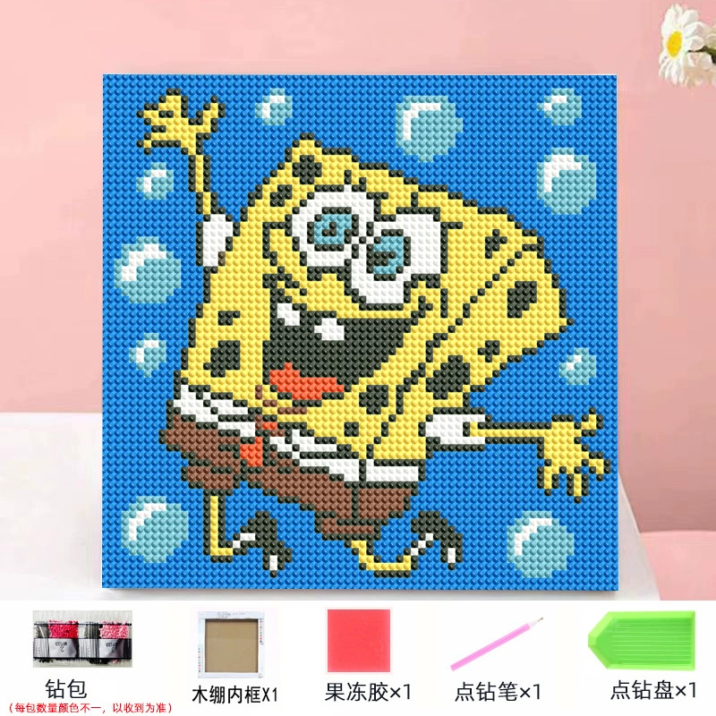 Набор алмазной мозаики DIY Kuromi и мультфильмы 20×20 см, рамка-наклейка, детское творчество