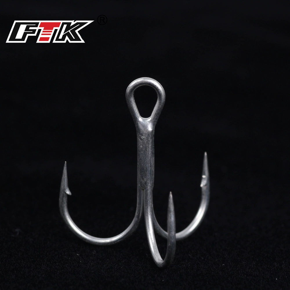 FTK three -book hook 10 tin -plated rust -proof sea hooks three anchor hooks remotely shot high -carbon steel with inverted cross -border wholesale