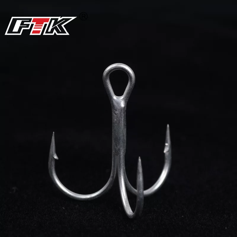 FTK three -book hook 10 tin -plated rust -proof sea hooks three anchor hooks remotely shot high -carbon steel with inverted cross -border wholesale
