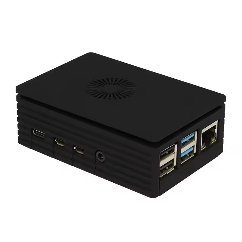 Корпус-радиатор для Raspberry Pi 4B с вентилятором для материнской платы, комплект защитного литого кожуха
