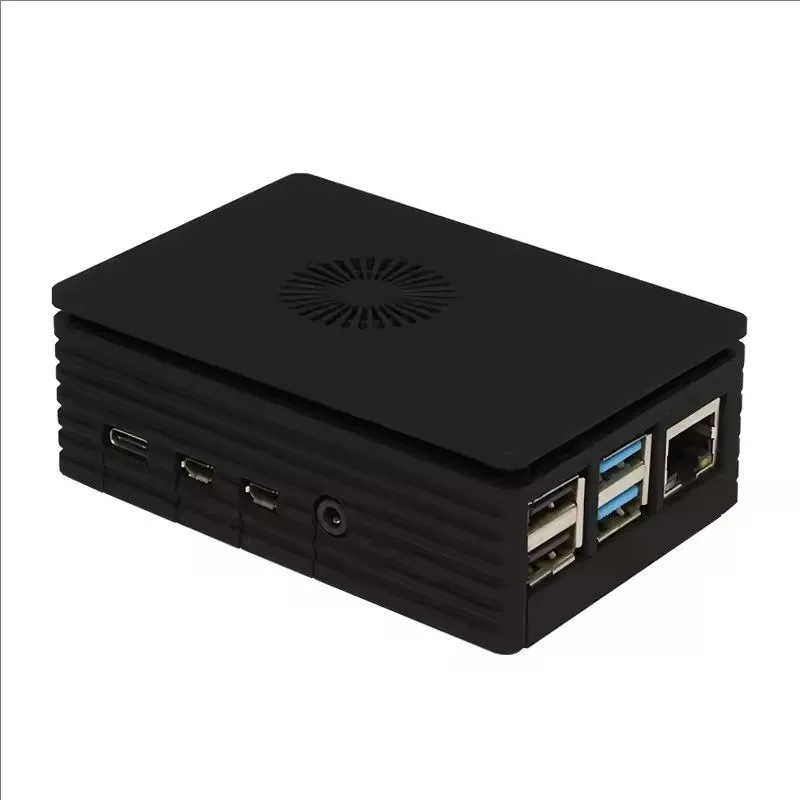 Корпус-радиатор для Raspberry Pi 4B с вентилятором для материнской платы, комплект защитного литого кожуха