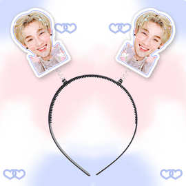 straykids组合   立体弹簧发箍头箍发夹演唱会周边应援来图