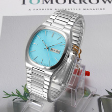 网红欧米新款复古茄方形手表小红书推荐爆款电视机冰蓝女士手表