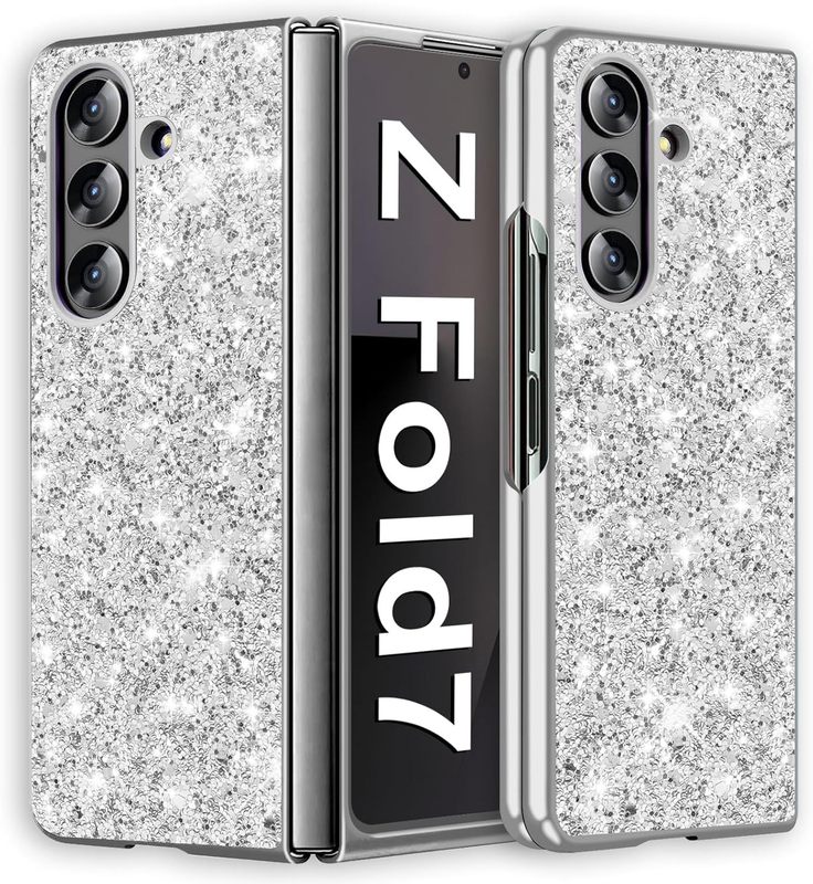 适用三星ZFold7闪粉亮片手机壳电镀防摔zflip6防摔保护套跨境新款|undefined
