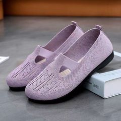 Women's Shoes 2023 New Hollow Mesh Shoes Comfortable Breathable Casual Shoes Comfortable Old Beijing Cloth Shoes Mom's Shoes