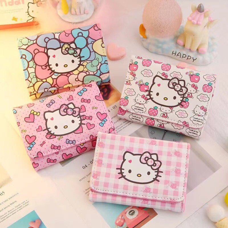 Hellokitty 70% off Short Wallet Girly Pink Small Portable Student Id Coin All-In-One Wallet Cute Hellokitty 70% off Short Wallet Girly Pink Small Portable Student Id Coin All-In-One Wallet Cute