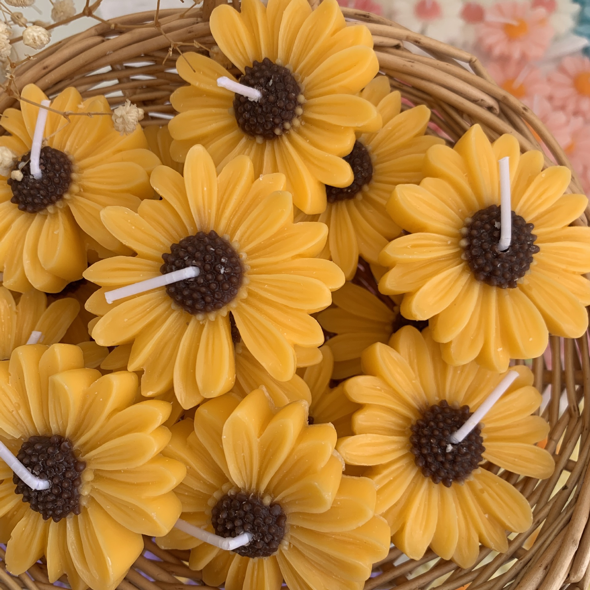 Vela aromática de margarida artesanal decoração e presente_voghion.com