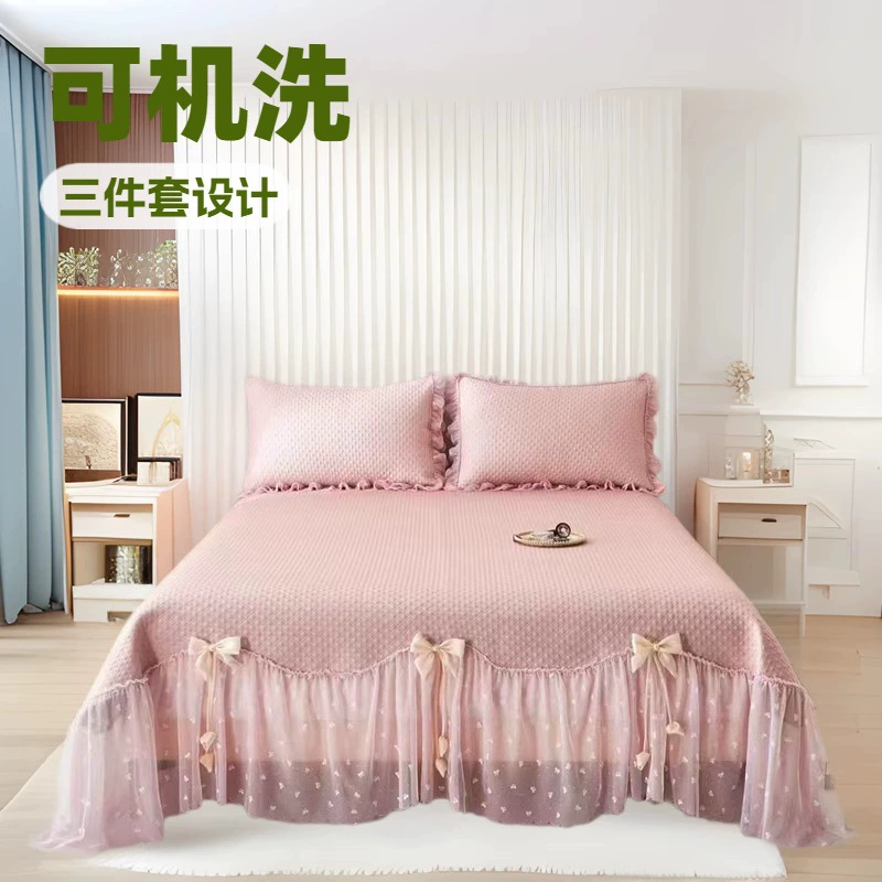 Летний коврик, коврик для бобов, комплект из трех предметов для кровати, прохладный коврик с кондиционером, который можно стирать в машине, летний складной мягкий коврик