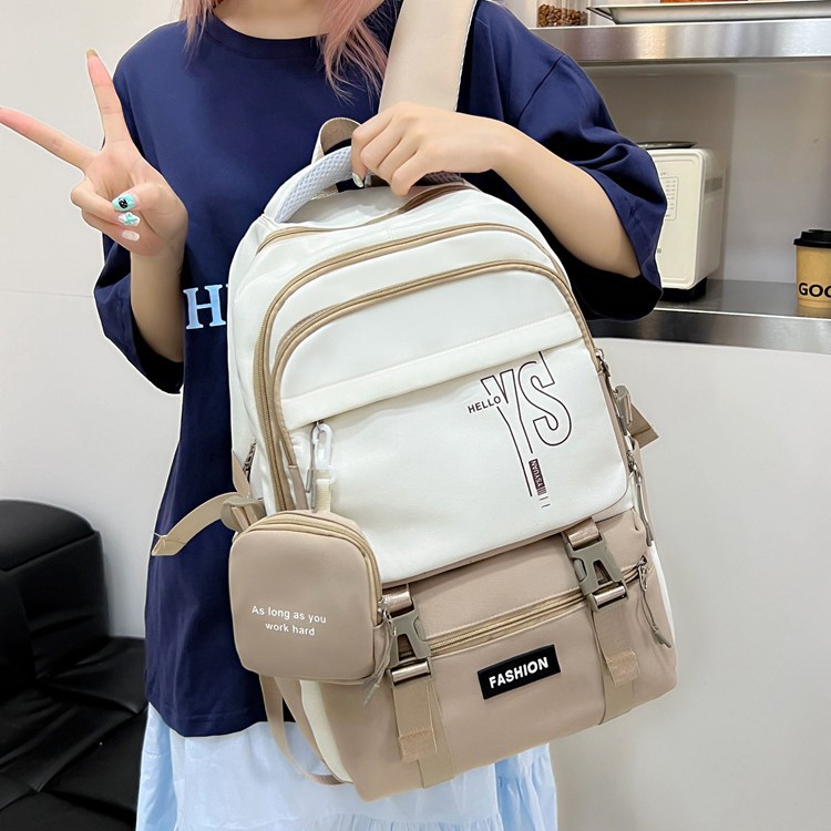 New High-Looking Schoolbags for Girls, Junior High School Students, Extra Large Capacity, High School Student Backpacks, Primary School Students’ Backpacks Wholesale