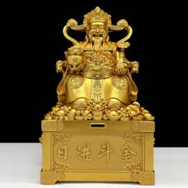 财神爷摆件范蠡文财神客厅家用神像存钱箱储钱罐店铺开业招财礼品