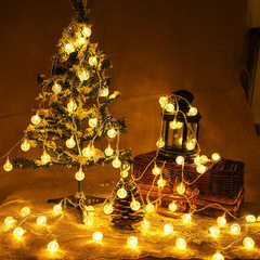 LED水晶透明圓球燈串戶外婚禮布置氣泡球燈聖誕節日宿舍裝飾彩燈