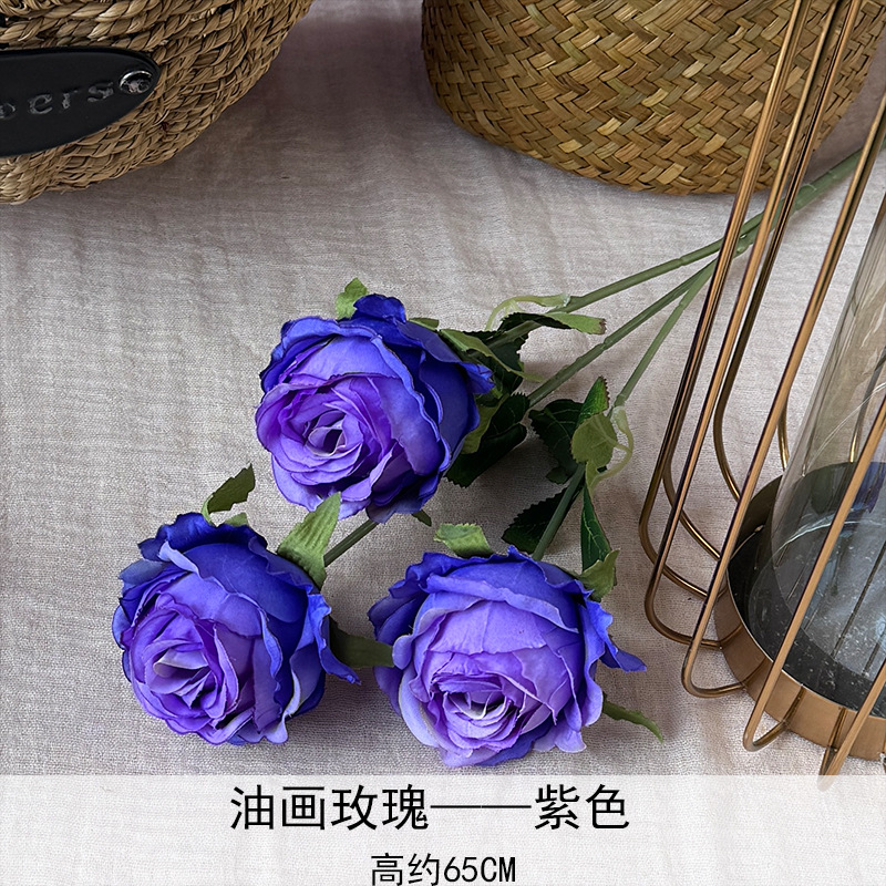 Artificial Rosa sola franela Rosa flor artificial boda decoración del hotel decoración del hogar arreglo de flores flor artificial Rose