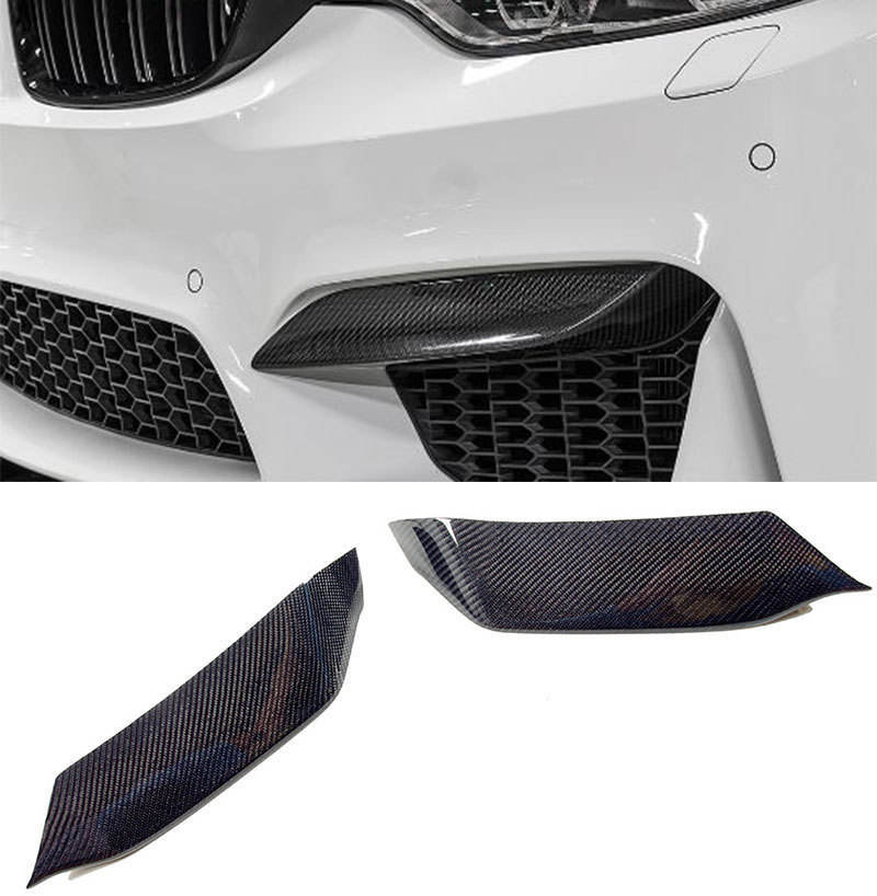Suitable for BMW M3/M4 front bumper fog light corner trim F80/F82 modified front corner trim, front lip, front spoiler corner trim