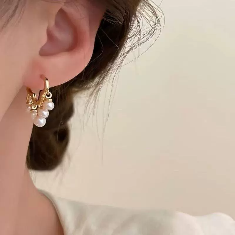 Серьги, простой и элегантный дизайн, светлая роскошь, стиль высокого качества