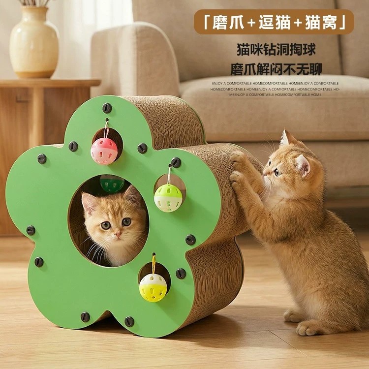Flores para gatos placa de agarre resistente al desgaste no descascar gato nido todo en uno afilador de garras juguete para gatos auto-hi alivio de aburrimiento vertical gato escalada marco
