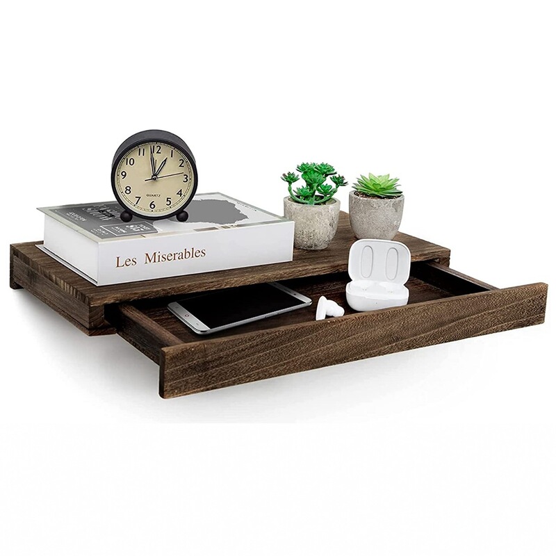 Cross-Border Wooden Floating Shelf Wooden Wall Shelf Storage Rack Invisible Wall-Mounted One-Line Shelf Floating Shelf