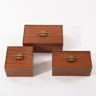 Chinese-Style Living Room Model Room Sales Office Solid Wood Storage Box Ornaments Wine Cabinet Club Designer Soft Decorations