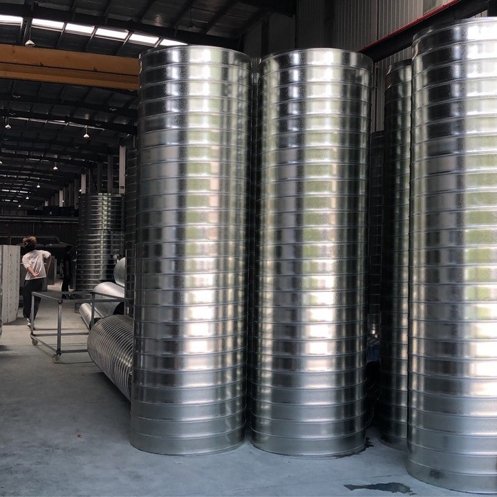 批发螺旋风管镀锌螺旋管白铁皮圆管工厂车间排风管道厨房油烟安装