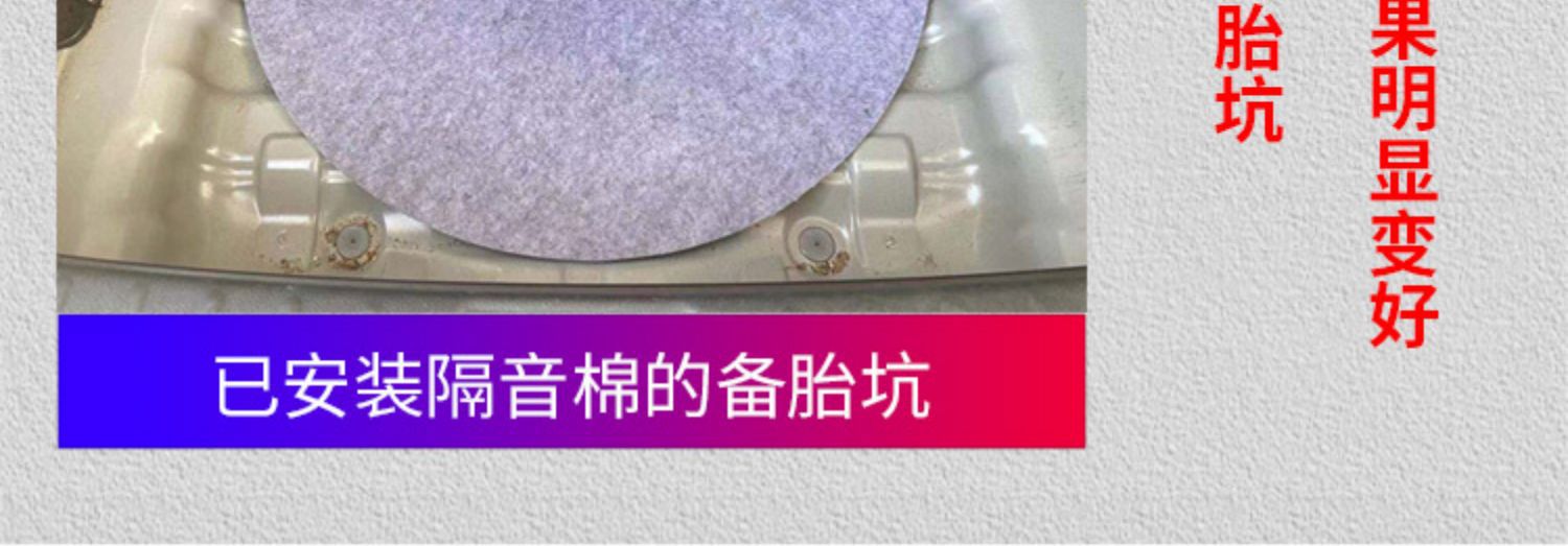 Spare Tire Soundproofing Cotton, Sound-Absorbing Cotton, Car Trunk Soundproofing Pad, Tail Box Spare Tire Pit Universal Anti-Vibration and Shock-Absorbing Cotton