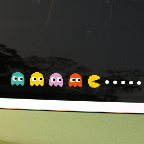 Little Overlord Pac Doud Car Sticker Creative Personality Cute Cartoon Electric Motorcycle Decorative Scratch Sticker Car Sticker