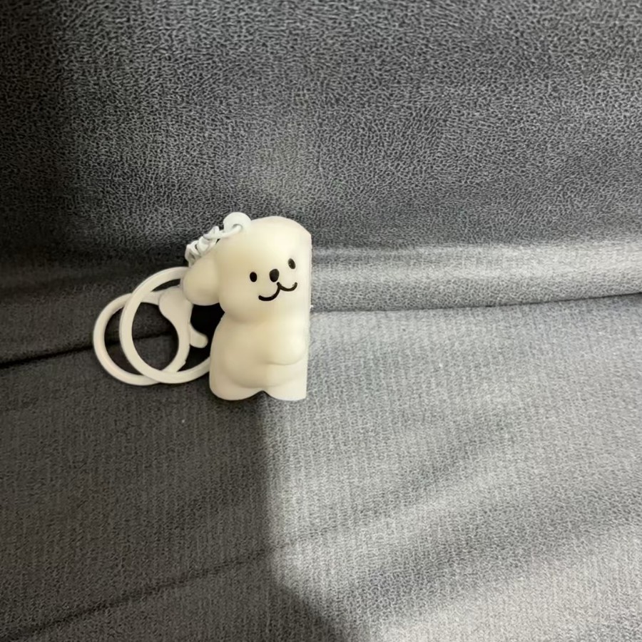 Línea cachorro pareja llavero magnético dibujos animados lindo regalo del día de San Valentín bolso de novia colgante llavero