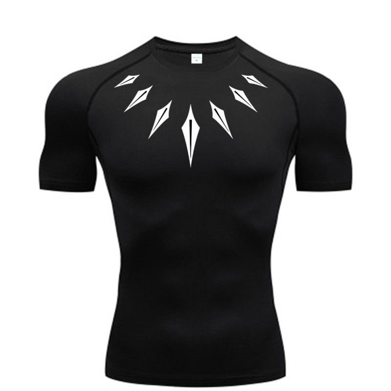 Anime Men Compression Shirt Fitness Running Gym T-Shirt Sports Workout Fast Dry T-Shirt Summer
