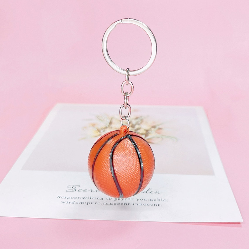 15g Weight Keychain Classification 1 Piece Quantity Daily Occasion Plastic Material Basketball Pattern Unisex Gender Sports Style 1 Piece Sports Basketball Plastic Unisex Keychain 7