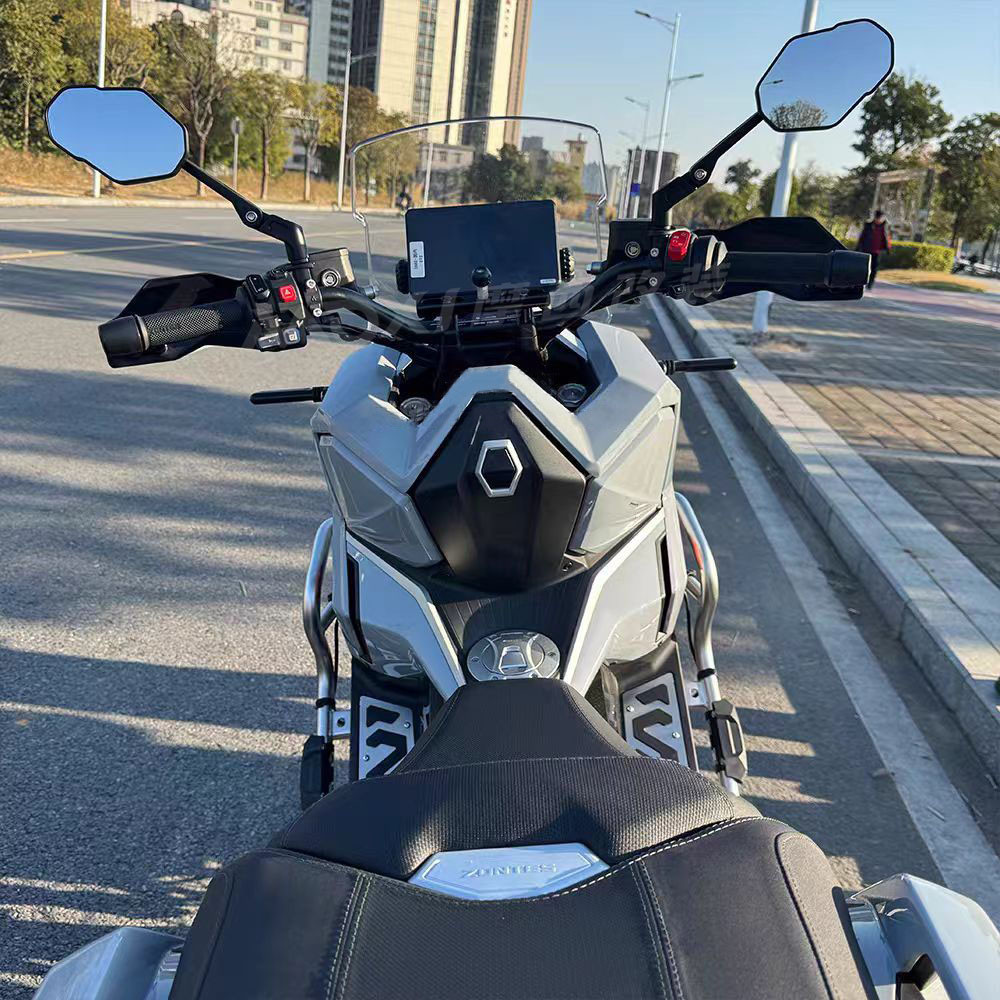 Folding Aluminum Alloy Wide-View Rearview Mirror for All Models of Motorcycles and Electric Vehicles, Foldable Rearview Mirror