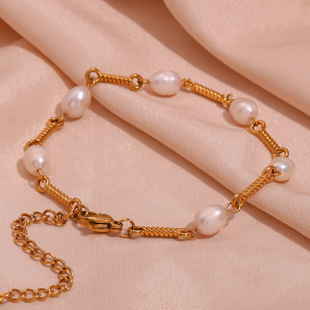 Fresh Water Pearl Stainless Steel Bracelet