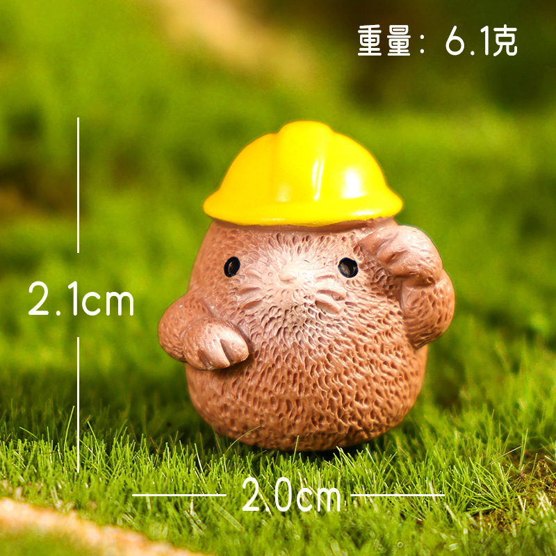 マイクロランドスケープクリエイティブかわいい小さなモグラ diy ガーデニング造園装飾ドールハウスオフィスデスクトップ装飾品|undefined
