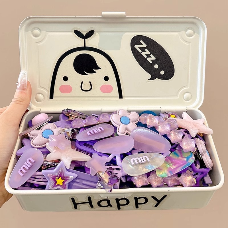 Dopamina color amor estrellas clips para el cabello niños lindos clips para el cabello lateral pestañas clips para la frente de las niñas