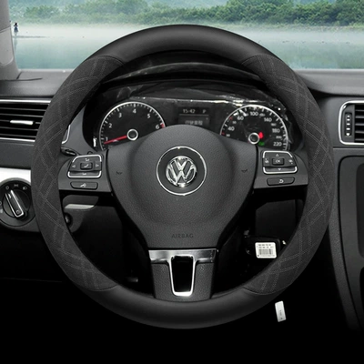 Bora Passat Magotan Steering – Steering wheel cover - exclusively-for-the-public-round-black-ultra-thin-suede-style-volkswagen-cc