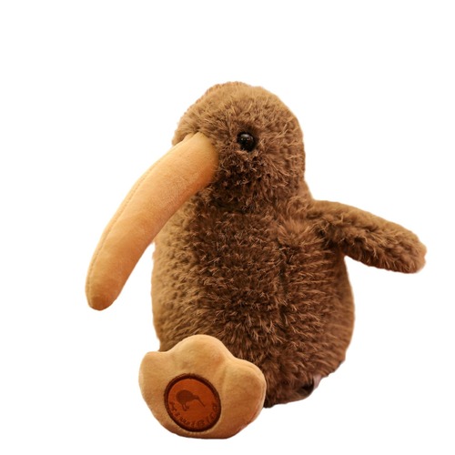 Simulated kiwi bird doll New Zealand's national bird kiwi plush toy fluffy cute bird fabric doll