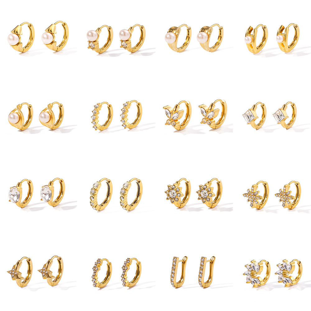 304 Stainless Steel Material Women's Gender 1 Pair Casual Elegant Lady Geometric Plating 304 Stainless Steel Earrings