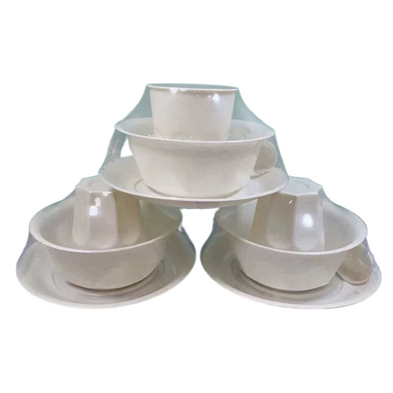 Concha de arroz cubiertos desechables de cuatro piezas 25 juegos de paletas de paquete independiente