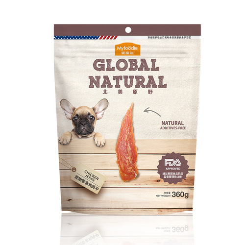 McFoody North American Wild Chicken Jerky Filet Beef Grain 360g Dog Chicken and Duck Jerky Training Reward Snacks