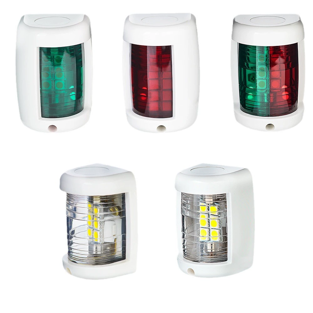 12 В небольшая яхта светодиодный Белый Черный навигационный свет сигнальный свет Красный Зеленый Белый Красный Зеленый Встроенный свет мачты