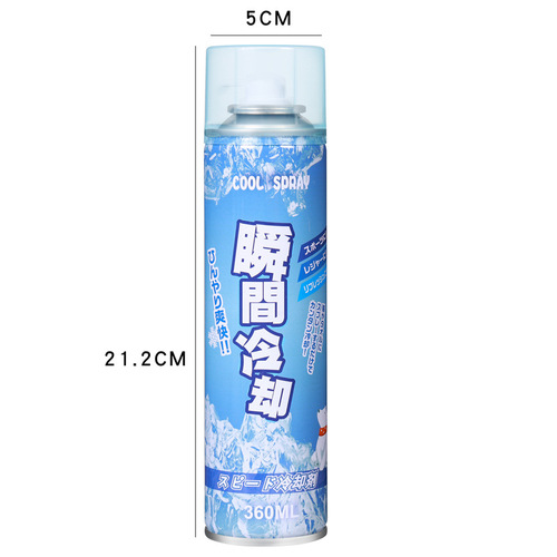 Cooling spray to quickly cool down the car in summer. Rapid cooling and refrigeration artifact for cars. Indoor cooling spray.