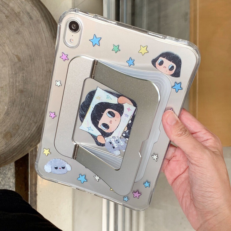 Cute Star Girl Suitable for Apple Ipad11 Tablet Protective Case Mini Integrated Stand Air Support Case Pro