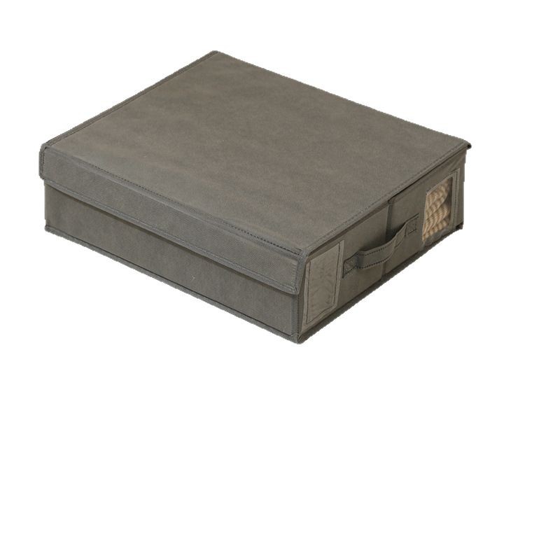 Portátil portátil Oxford tela hoja de cama caja de almacenamiento visual tela caja de almacenamiento a prueba de polvo armario cubierta manta caja de acabado