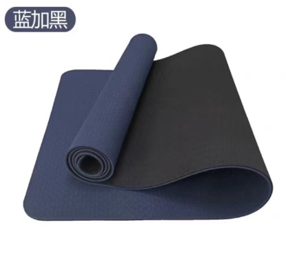 Tpe estudio de yoga de dos colores de doble capa estera de yoga gruesa antideslizante para principiantes 6mm estera de baile de fitness insonorizada para el hogar