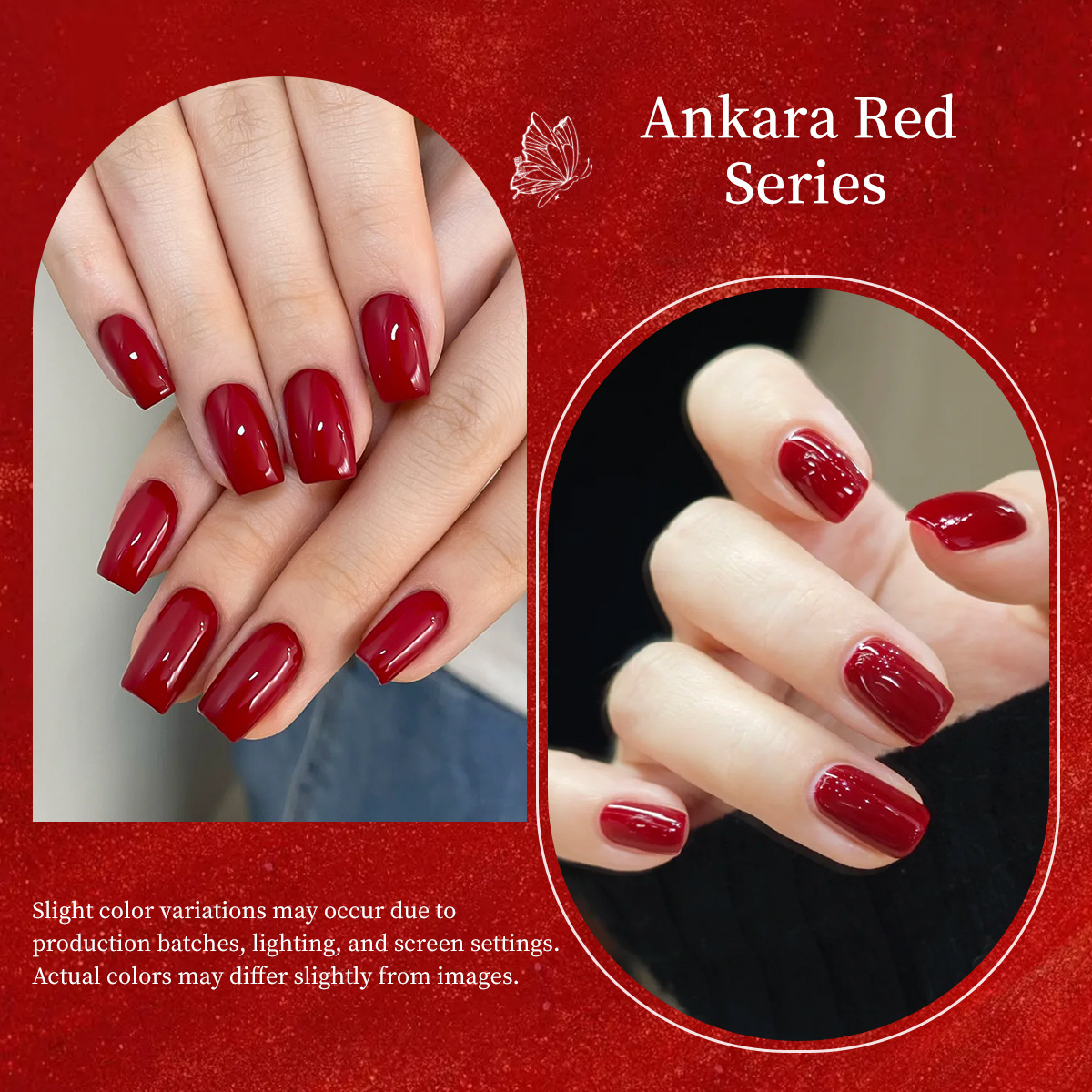 El pegamento de manicura de color rojo de Anchor 2026 nuevo Bordeaux rojo rojo especial para la manicuría de uñas