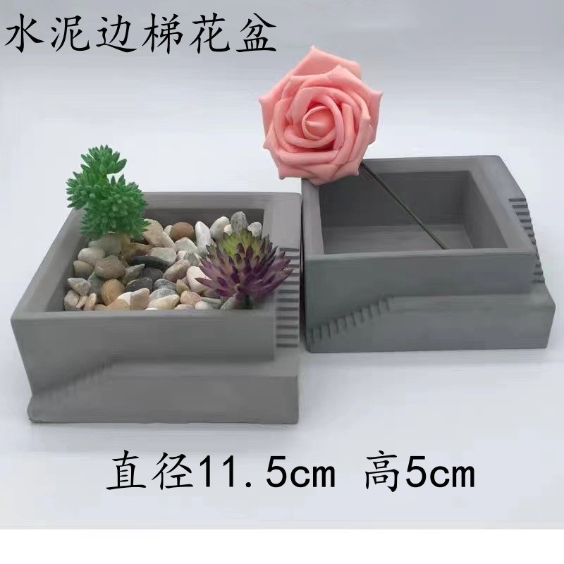 Creativo pequeño escritorio arte plantación planta decorativa flor verde maceta interior maceta carnosa cemento de oficina europeo