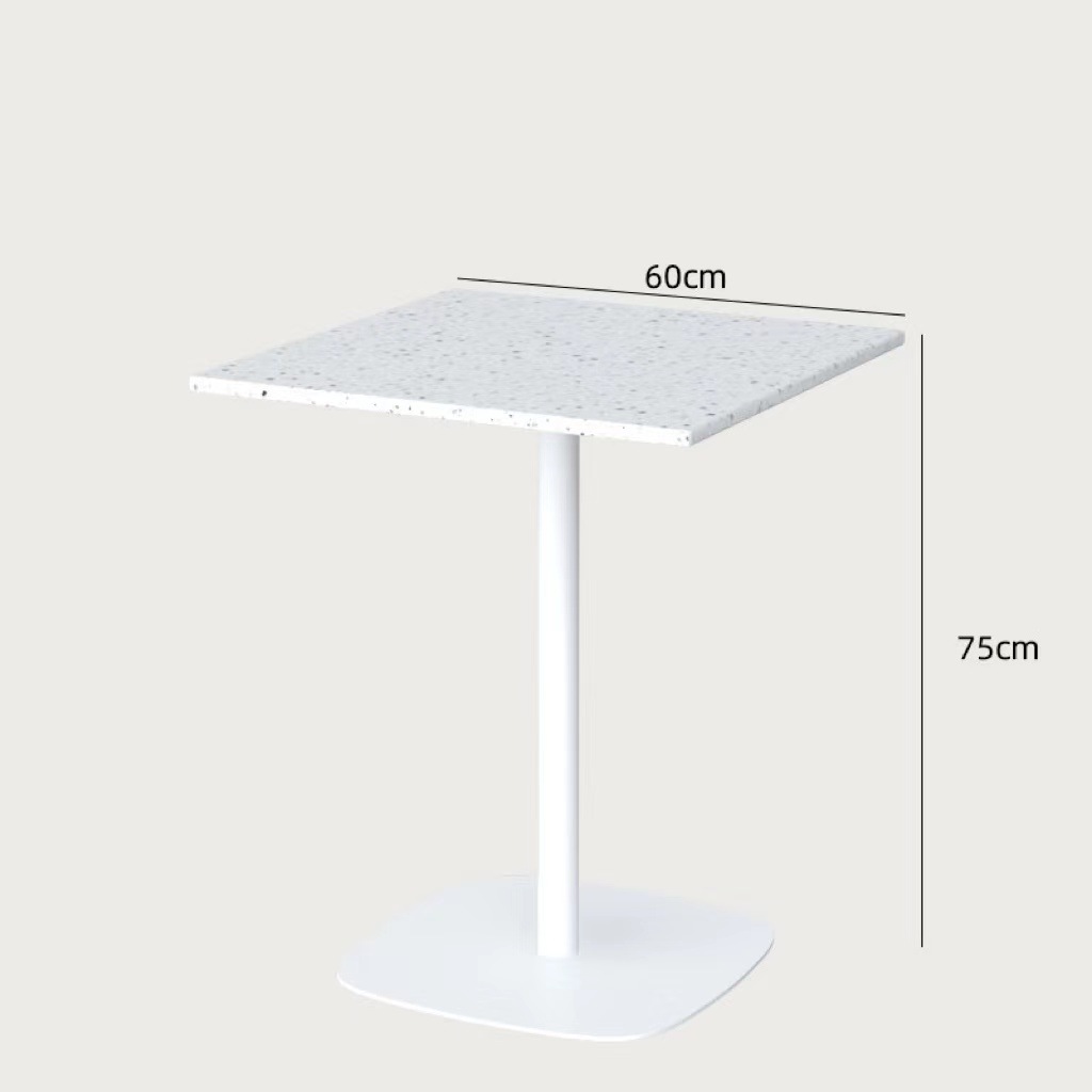 란저우 화이트 테라조 페이스 화이트 피트 [사각 테이블]